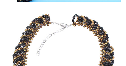 Fashion Black Beads Decorated Multi-layer Necklace,Bib Necklaces