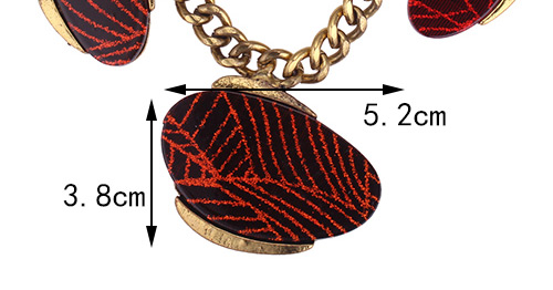 Fashion Red Irregular Shape Decorated Necklace,Pendants
