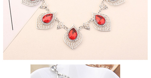 Fashion Blue Diamond Decorated Hollow Out Jewelry Sets,Jewelry Sets