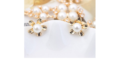 Fashion Gold Color Pearls&diamond Decorated Hollow Out Jewelry Sets,Jewelry Sets