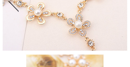 Fashion Gold Color Flower Shape Decorated Simple Jewelry Sets,Jewelry Sets