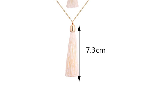 Fashion Red Tassel Decorated Necklace,Thin Scaves
