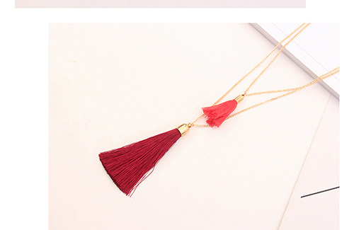 Fashion White Tassel Decorated Necklace,Thin Scaves