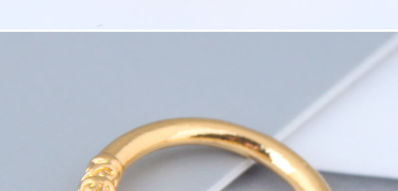 Vintage Gold Color Pure Color Decorated Ring,Fashion Rings