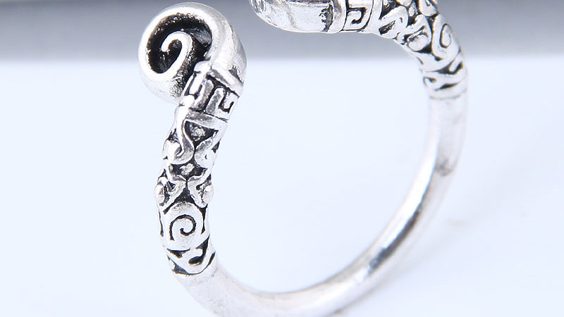 Vintage Silver Color Pure Color Decorated Ring For Women,Fashion Rings