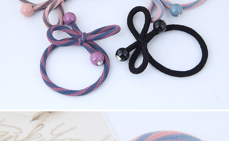Sweet Pink+dark Blue Bowknot Shape Design Hair Band,Hair Ring