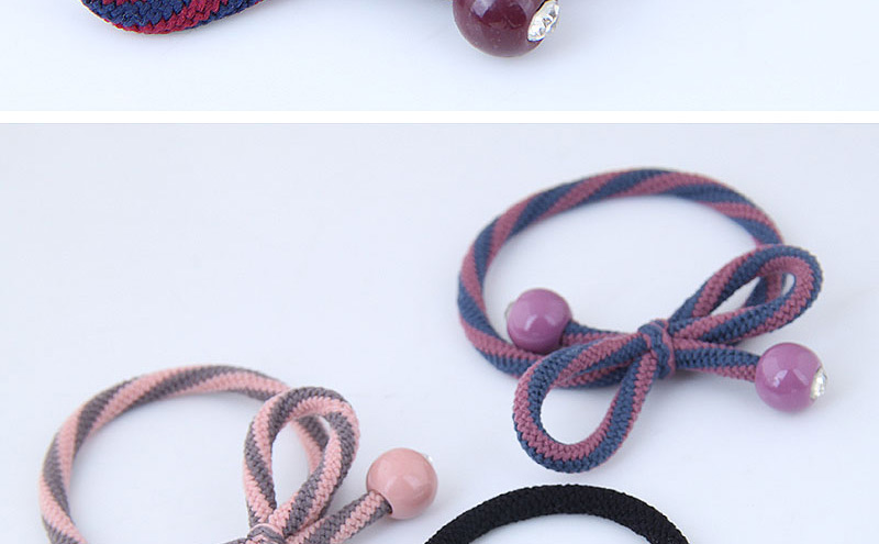 Sweet Pink+blue Bowknot Shape Design Hair Band,Hair Ring