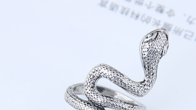 Vintage Antique Silver Snake Shape Design Simple Ring,Fashion Rings