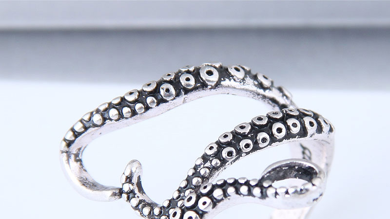 Vintage Antique Silver Irregular Shape Design Opening Ring,Fashion Rings