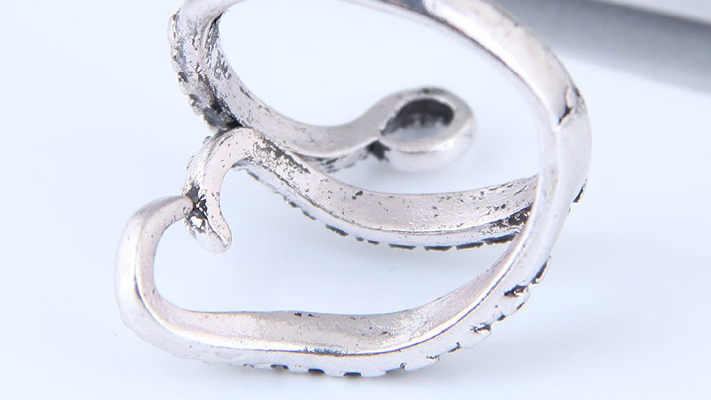 Vintage Antique Silver Irregular Shape Design Opening Ring,Fashion Rings