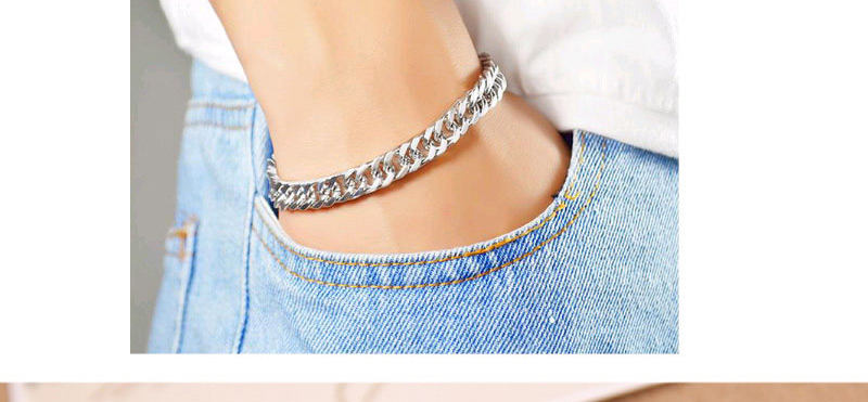Elegant Silver Color Chains Decorated Pure Color Bracelet,Fashion Bracelets