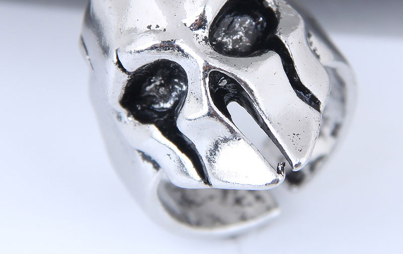 Vintage Antique Silver Skull Shape Design Opening Ring,Fashion Rings