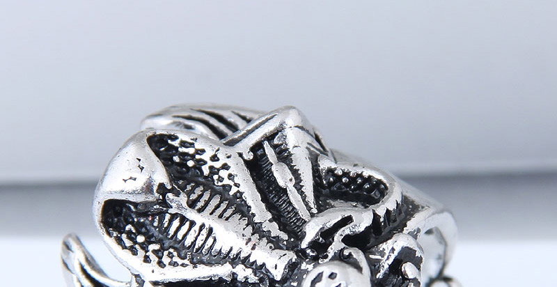 Vintage Antique Silver Snake Shape Design Opening Ring,Fashion Rings