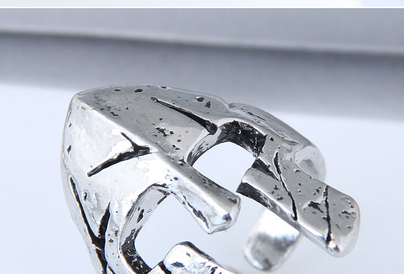 Vintage Silver Color Mask Shape Design Opening Ring,Fashion Rings
