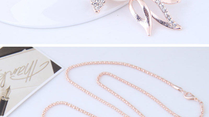 Fashion Rose Gold Goldfish Pendant Decorated Long Necklace,Pendants