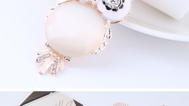 Fashion Rose Gold Owl Pendant Decorated Long Necklace,Pendants