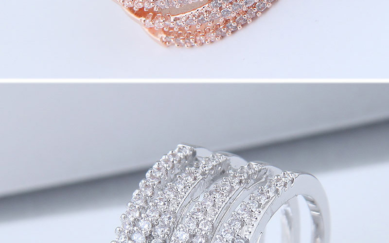 Fashion Silver Color Multi Layer Design Opening Ring,Fashion Rings