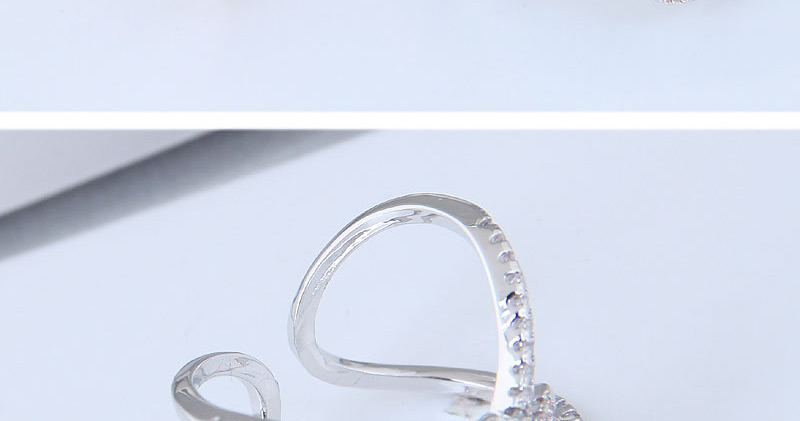 Fashion Silver Color Full Diamond Design Opening Ring,Fashion Rings