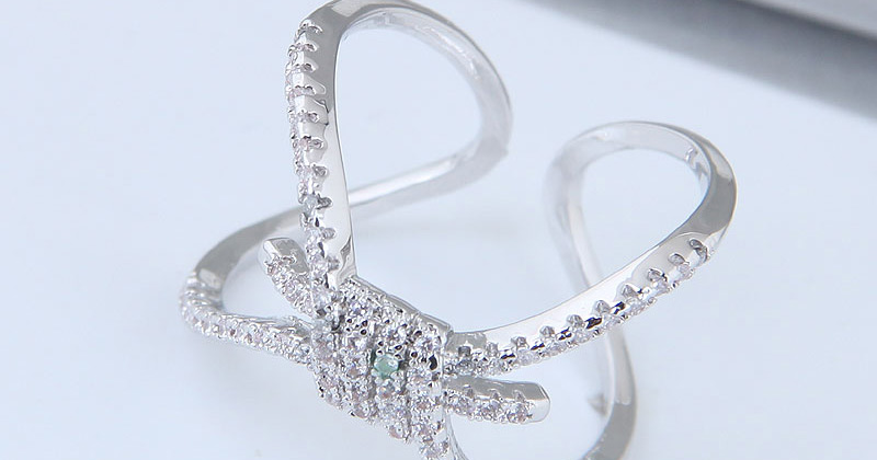 Fashion Rose Gold Full Diamond Design Opening Ring,Fashion Rings