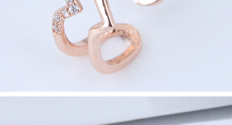 Fashion Rose Gold Wave Shape Design Opening Ring,Fashion Rings