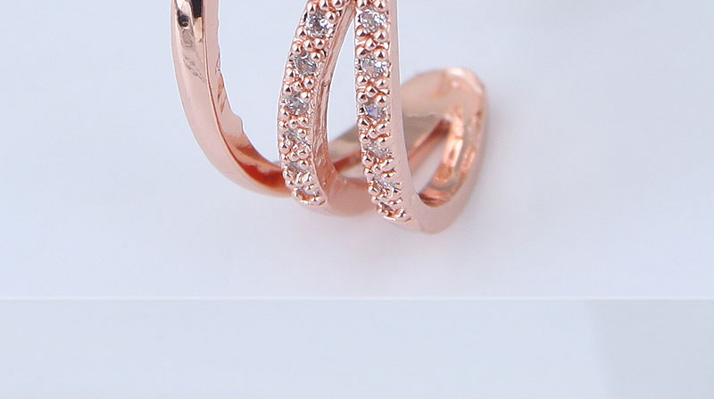 Fashion Rose Gold Pure Color Design Multi-layer Opening Ring,Fashion Rings