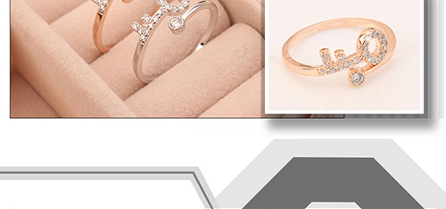 Fashion Rose Gold Key Shape Decorated Ring,Fashion Rings