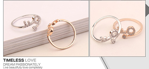 Fashion Silver Color Key Shape Decorated Ring,Fashion Rings