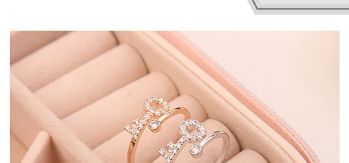 Fashion Silver Color Key Shape Decorated Ring,Fashion Rings
