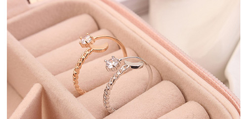 Fashion Silver Color Moon Shape Deocrated Ring,Fashion Rings
