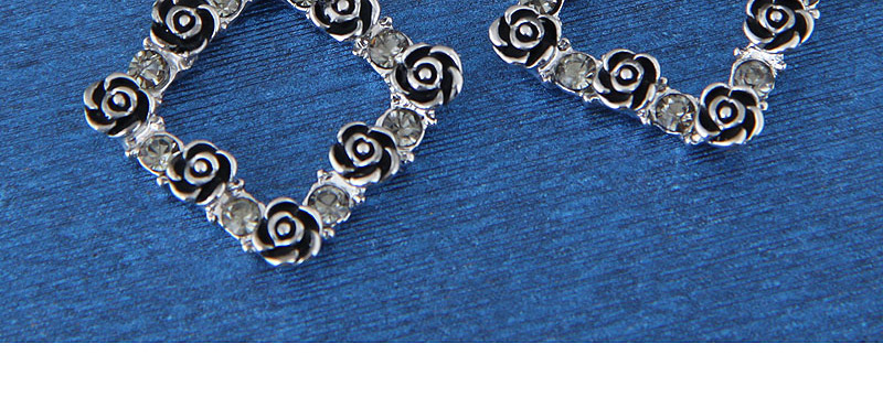 Fashion Silver Color Square Shape Design Earrings,Drop Earrings