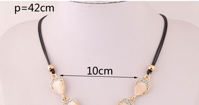 Fashion Beige Waterdrop Shape Design Necklace,Pendants