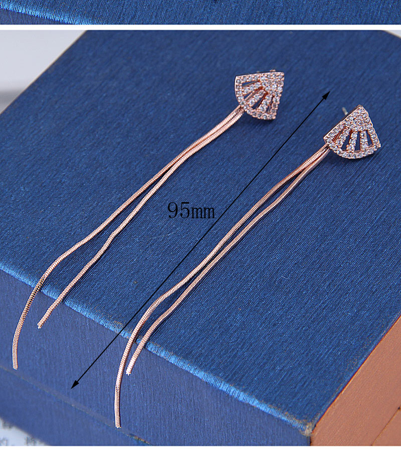 Fashion Rose Gold Pure Color Decorated Earrings,Drop Earrings