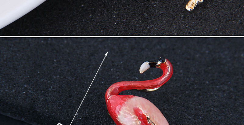 Fashion Red Flamingo Shape Decorated Brooch,Korean Brooches
