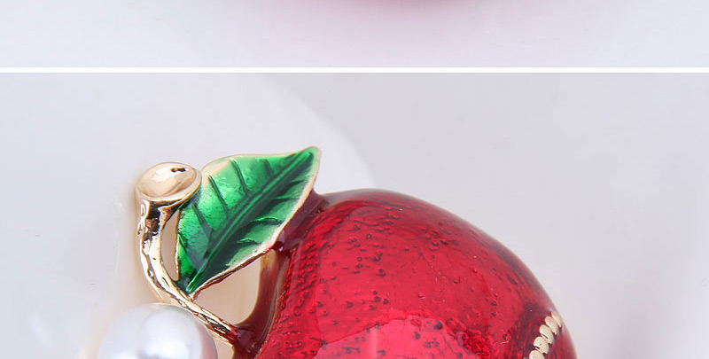 Fashion Red Apple Shape Decorated Brooch,Korean Brooches