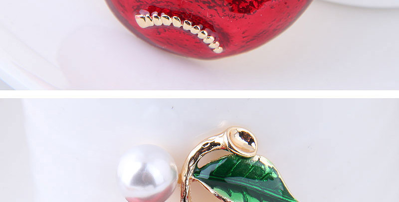 Fashion Red Apple Shape Decorated Brooch,Korean Brooches