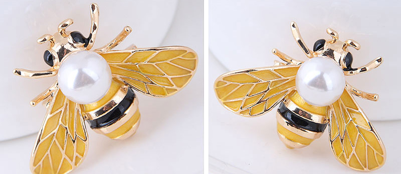 Fashion Yellow Bee Shape Decorated Brooch,Korean Brooches