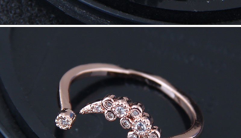 Fashion Silver Color Moon Shape Decorated Ring,Fashion Rings