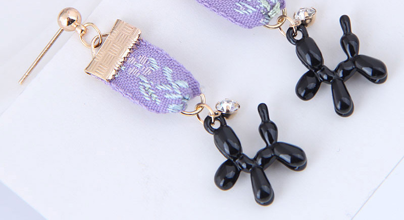 Fashion Black Dog Shape Decorated Earrings,Drop Earrings