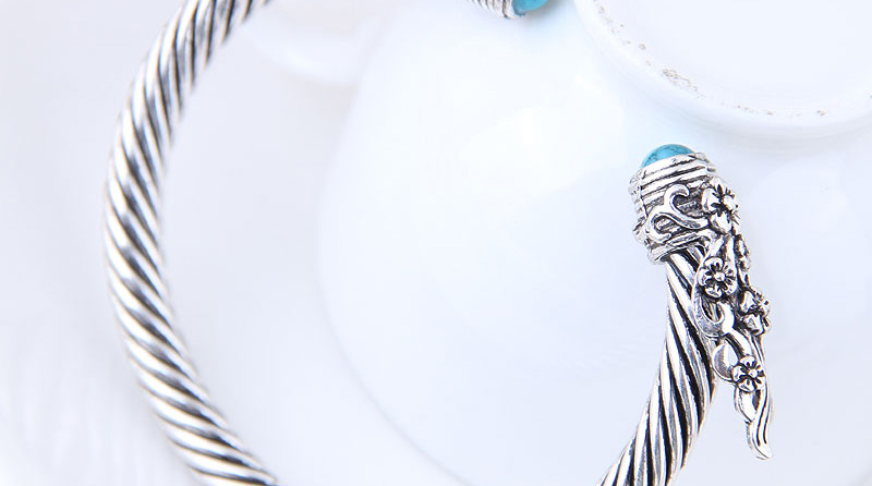 Fashion Silver Color Flower Shape Decorated Bracelet,Fashion Bangles