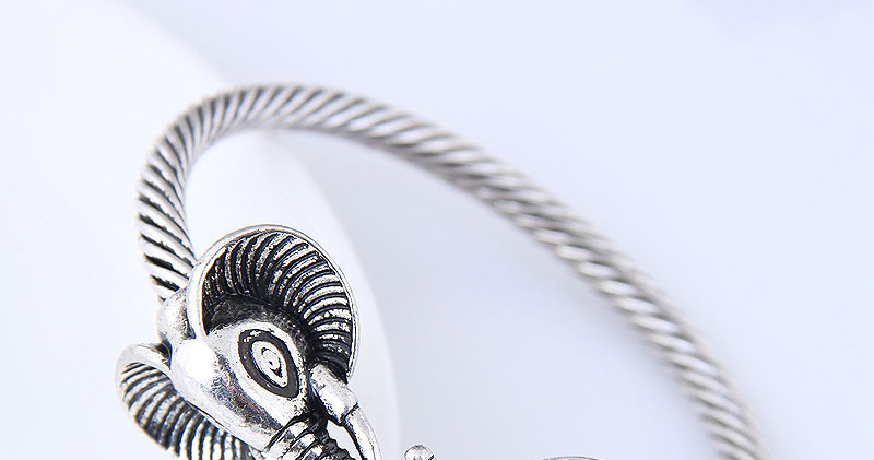 Fashion Silver Color Elephant Shape Decorated Bracelet,Fashion Bangles