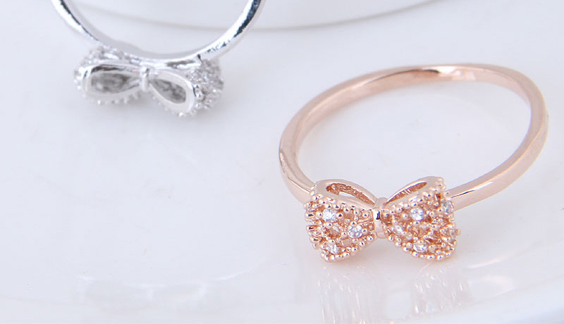 Fashion Gold Color Bowknot Shape Decorated Ring,Fashion Rings