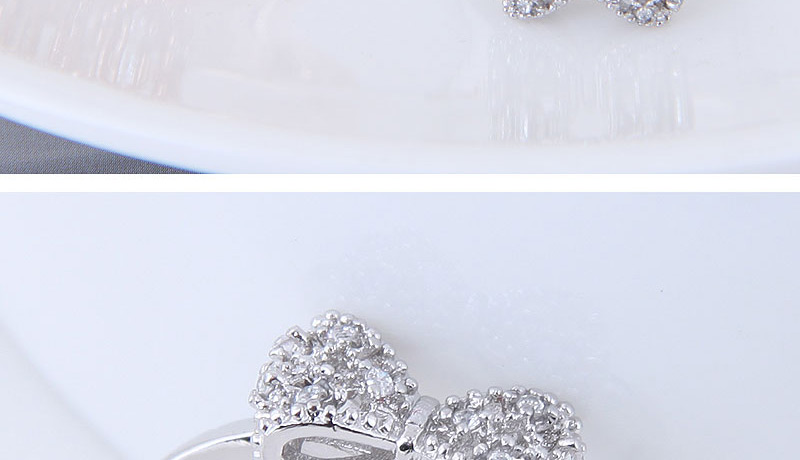 Fashion Silver Color Bowknot Shape Decorated Ring,Fashion Rings