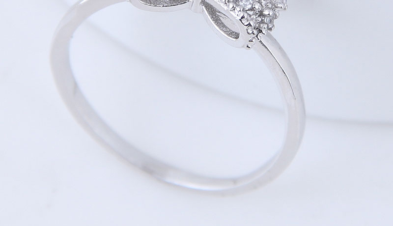 Fashion Silver Color Bowknot Shape Decorated Ring,Fashion Rings