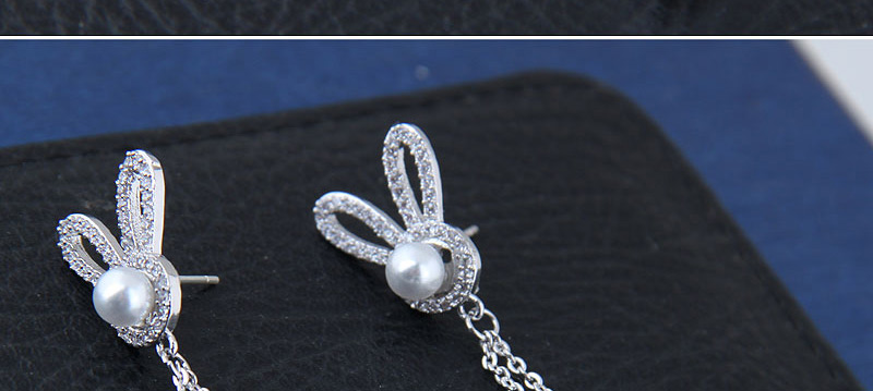 Fashion Silver Color Rabbit Shape Decorated Earrings,Drop Earrings