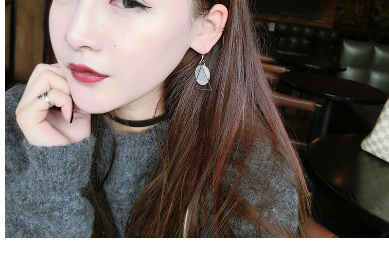 Fashion White Triangle Shape Decorated Earrings,Drop Earrings