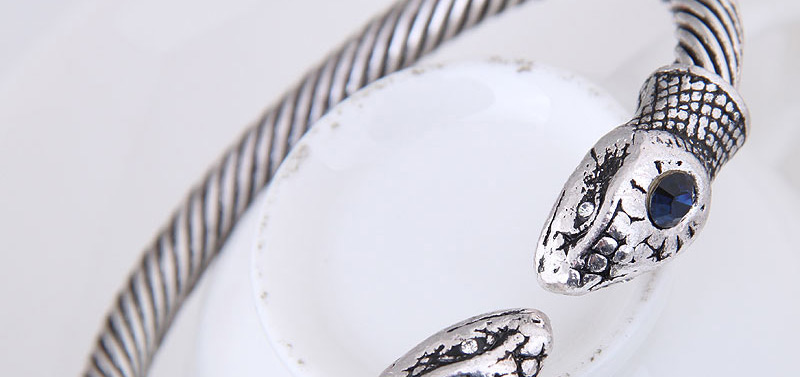 Fashion Silver Color Snake Shape Design Pure Color Bracelet,Fashion Bangles