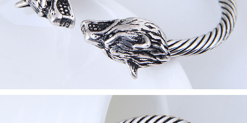 Fashion Silver Color Wolf Shape Design Pure Color Bracelet,Fashion Bangles