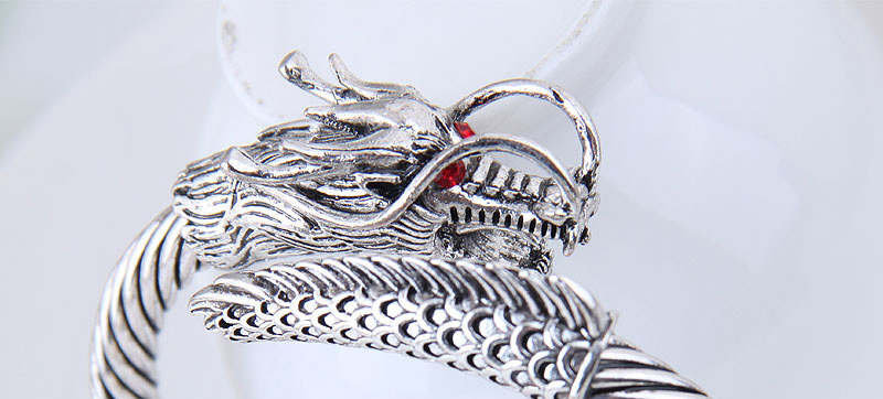 Fashion Silver Color+red Dragon Shape Design Pure Color Bracelet,Fashion Bangles