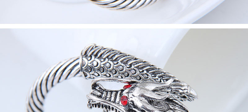 Fashion Silver Color+red Dragon Shape Design Pure Color Bracelet,Fashion Bangles