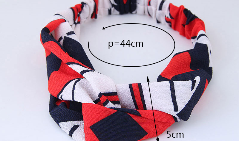 Sweet Red Flag Pattern Pattern Decorated Wide Hair Band,Hair Ribbons